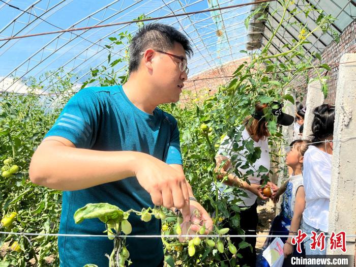 圖為王庭秦幫村民打理大棚里的農(nóng)作物。　科右前旗宣傳部供圖