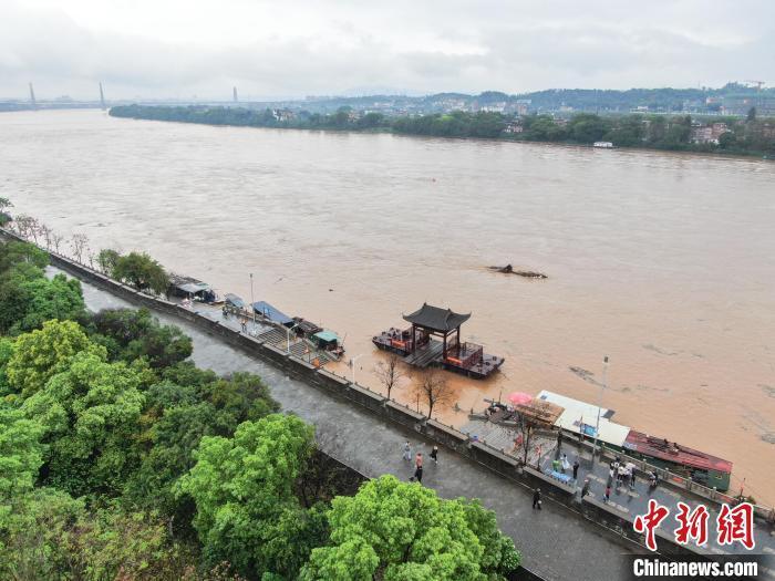 圖為今年3月贛江上游貢江江西贛州主城區(qū)段河流水位迅速上漲，湍急渾濁。(資料圖) 劉力鑫 攝 攝