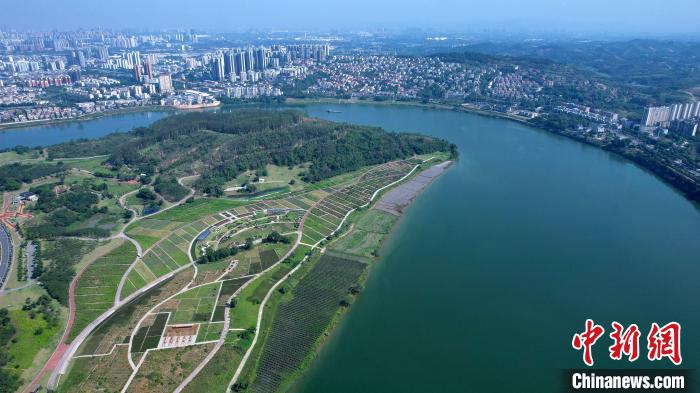 俯瞰邕江濕地公園，風(fēng)景宜人?！∮峋?　攝